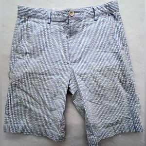 Vineyard‎ Vines seersucker blue and white striped boys Shorts, Size 16